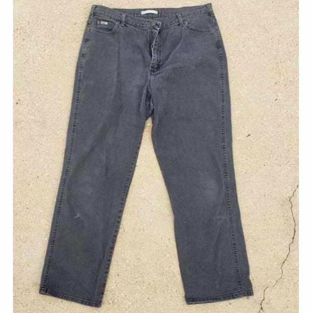 Lee's Relaxed Straight Leg Black Jeans Size 16
